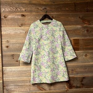 & Other Stories Floral Pink Green Dress Size 6 Small NWT Boho Mod